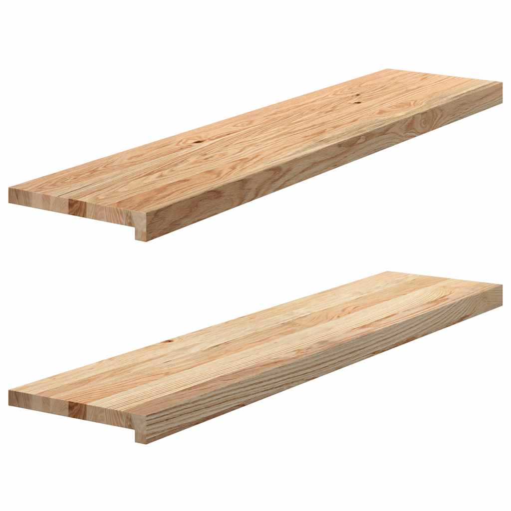 VIDAXL -Schritte 2 ST 110x25x2 cm Unbehandelte Feststoffeiche