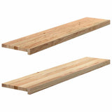 VIDAXL -Schritte 2 ST 120x30x2 cm unbehandelte Feststoffeiche - afbeelding 2