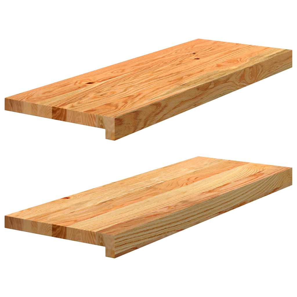 VIDAXL -Stufen 2 ST 70x30x2 cm feste Eiche hellbraun