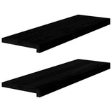 VIDAXL -Schritte 2 ST 80x25x2 cm feste Eiche dunkelbraun - afbeelding 2