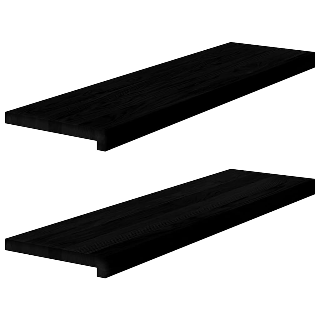 Vidaxl Schritte 2 ST 90x25x2 cm Feste Eiche dunkelbraun
