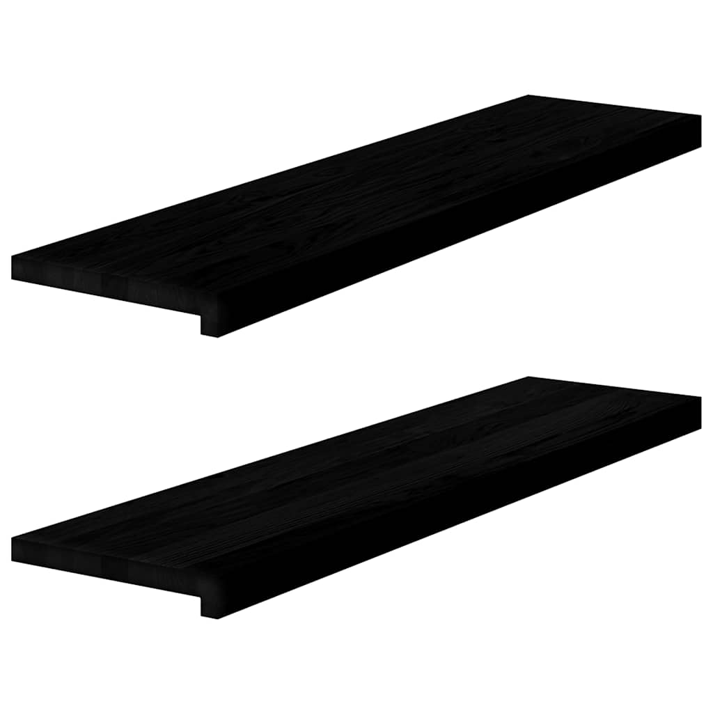 VIDAXL -Schritte 2 ST 100x25x2 cm feste Eiche dunkelbraun