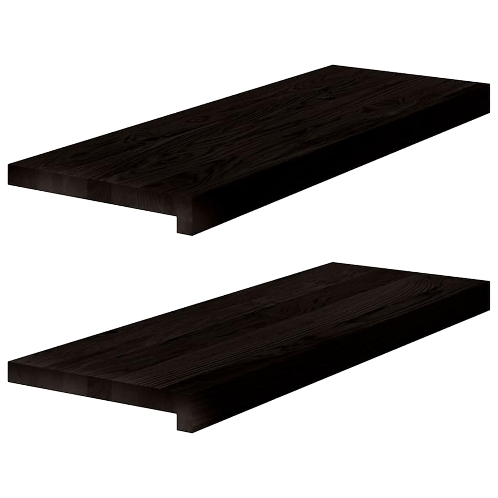 VIDAXL -Stufen 2 ST 70x30x2 cm feste Eiche dunkelbraun