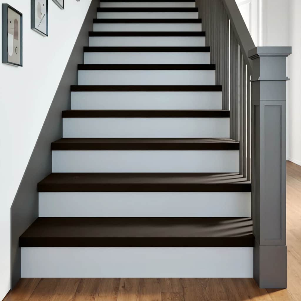 VIDAXL -Stufen 2 ST 90x30x2 cm feste Eiche dunkelbraun