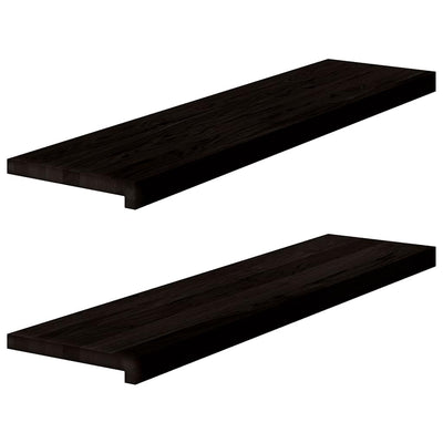 VIDAXL -Stufen 2 ST 100x30x2 cm feste Eiche dunkelbraun