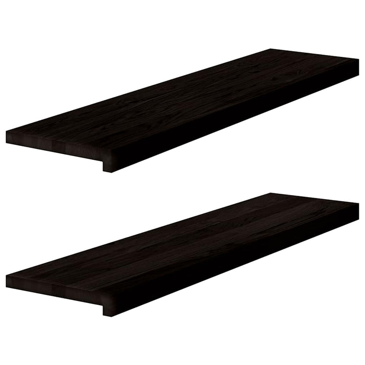 VIDAXL -Stufen 2 ST 100x30x2 cm feste Eiche dunkelbraun