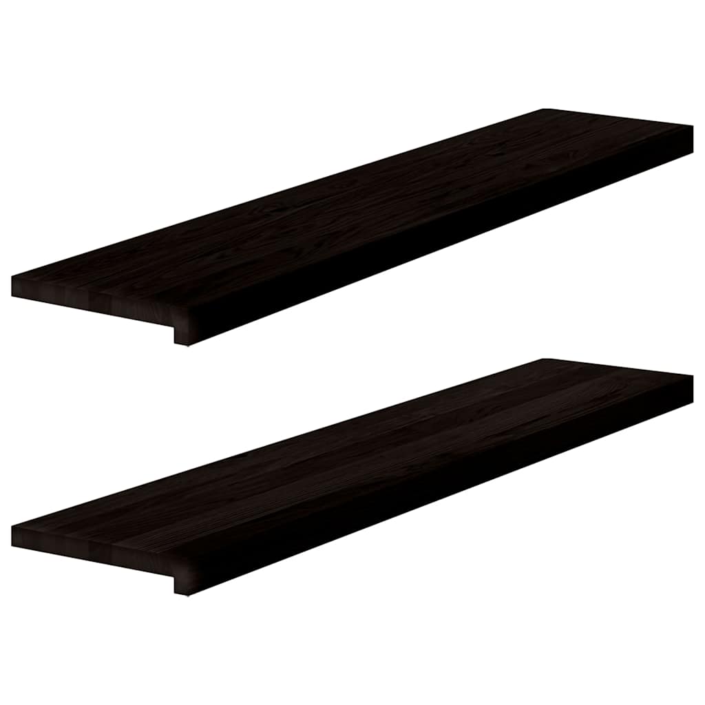 Vidaxl Schritte 2 ST 120x30x2 cm feste Eiche dunkelbraun