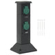 Vidaxl Garden Stop Kontakt Spalte 4-Roads 16x16x39.5 cm schwarz und grün
