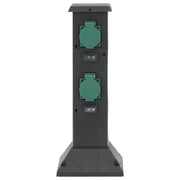 Vidaxl Garden Stop Kontakt Spalte 4-Roads 16x16x39.5 cm schwarz und grün - afbeelding 2