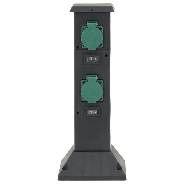 Vidaxl Garden Stop Kontakt Spalte 4-Roads 16x16x39.5 cm schwarz und grün