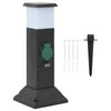 VIDAXL Gartenstopp Kontakt mit Lampe und Bodenstift 2-Wege 16x16x39,5 cm