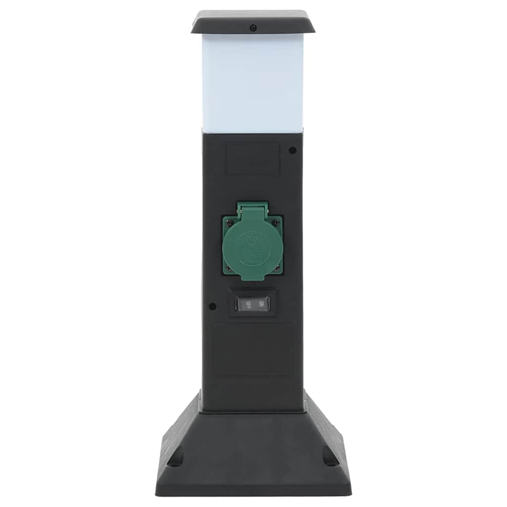 VIDAXL Gartenstopp Kontakt mit Lampe und Bodenstift 2-Wege 16x16x39,5 cm