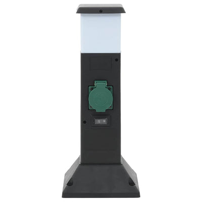 VIDAXL Gartenstopp Kontakt mit Lampe und Bodenstift 2-Wege 16x16x39,5 cm