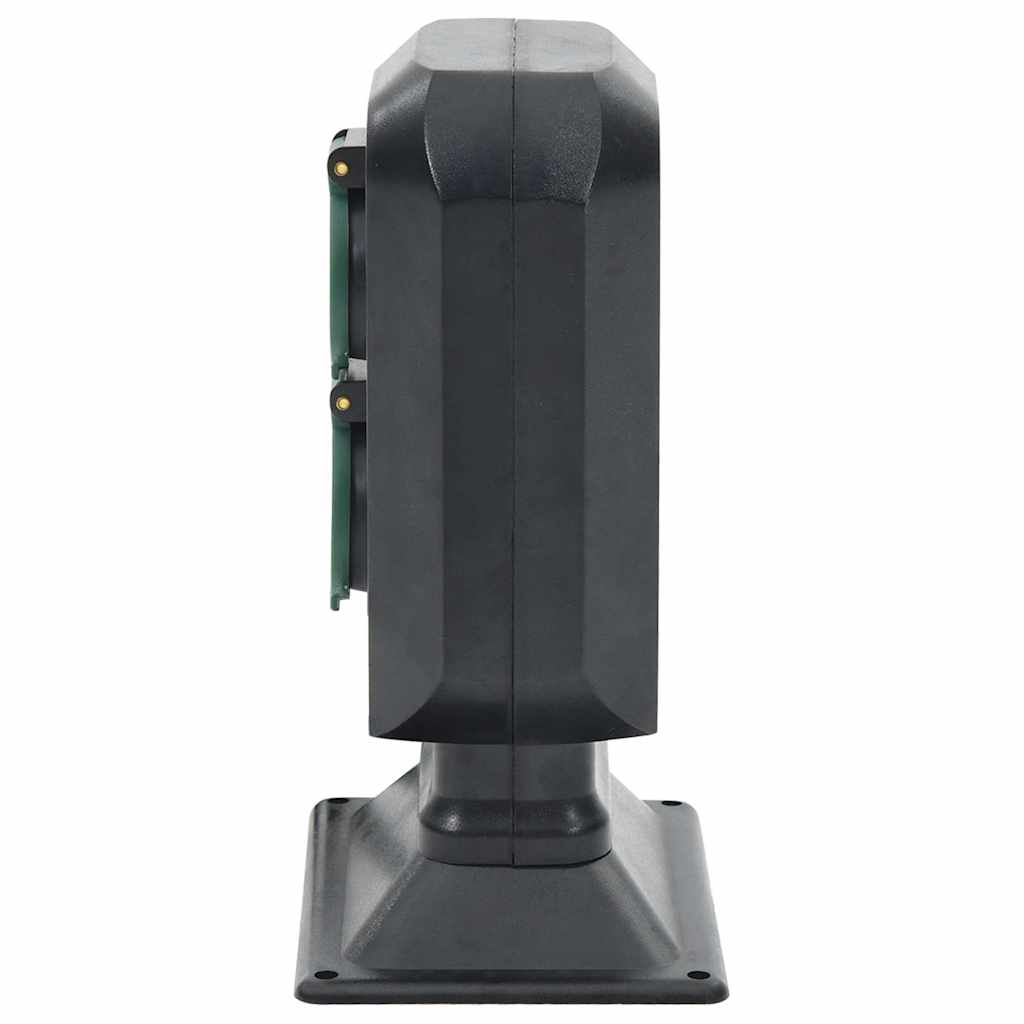Vidaxl Garden Stopp-Kontakt und Bodenstift 2-Wege 15,5x11x24 cm schwarz und grün