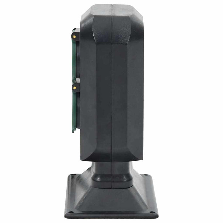 Vidaxl Garden Stopp-Kontakt und Bodenstift 2-Wege 15,5x11x24 cm schwarz und grün