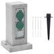 Vidaxl Gartenstopp Kontakt Erdnadel 4-Wege-Stein-Look 16x16x29.5 cm grau