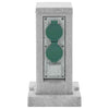 Vidaxl Gartenstopp Kontakt Erdnadel 4-Wege-Stein-Look 16x16x29.5 cm grau