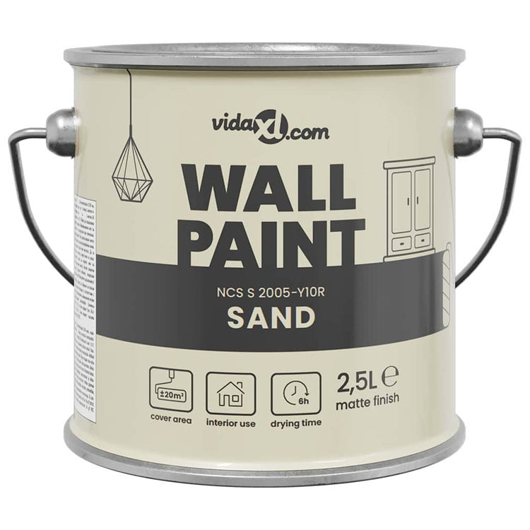 VidaXL Wandfarbe Braun 2,5 l Wanddruck