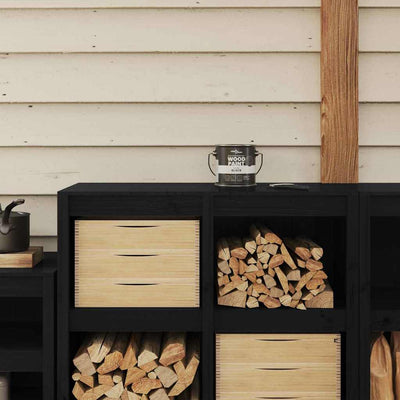 Vidaxxl Holzfarbe Schwarz 16,5 x 16,5 x 16 cm Wanddruck