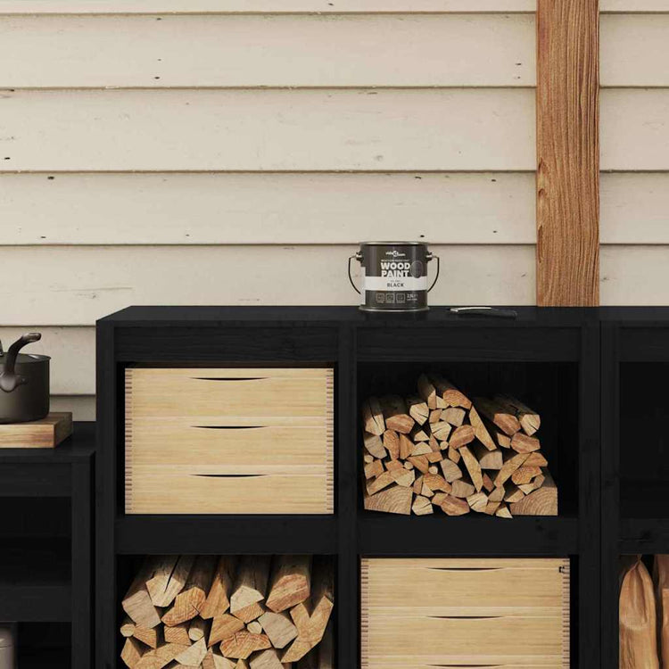 Vidaxxl Holzfarbe Schwarz 16,5 x 16,5 x 16 cm Wanddruck