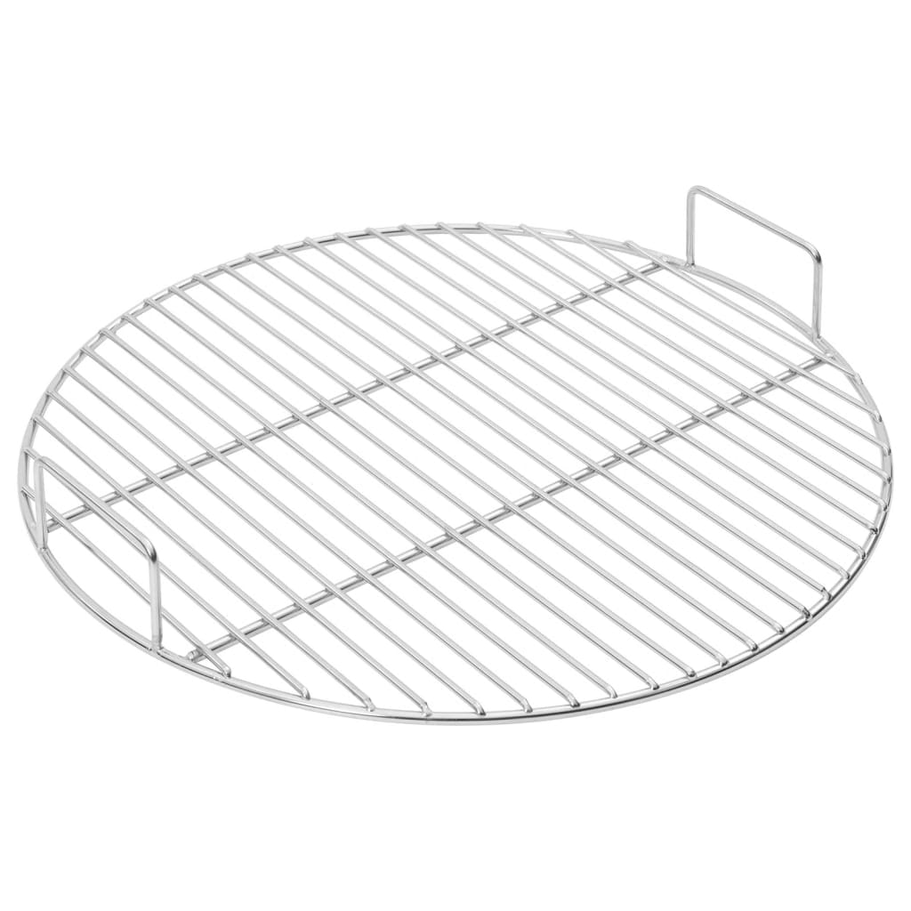 Vidaxl Grillgitter mit Griffen rund Ø44,5 cm 304 Edelstahl