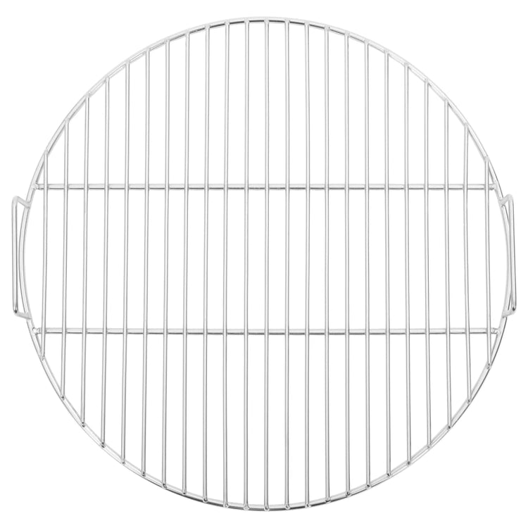 Vidaxl Grillgitter mit Griffen rund Ø44,5 cm 304 Edelstahl