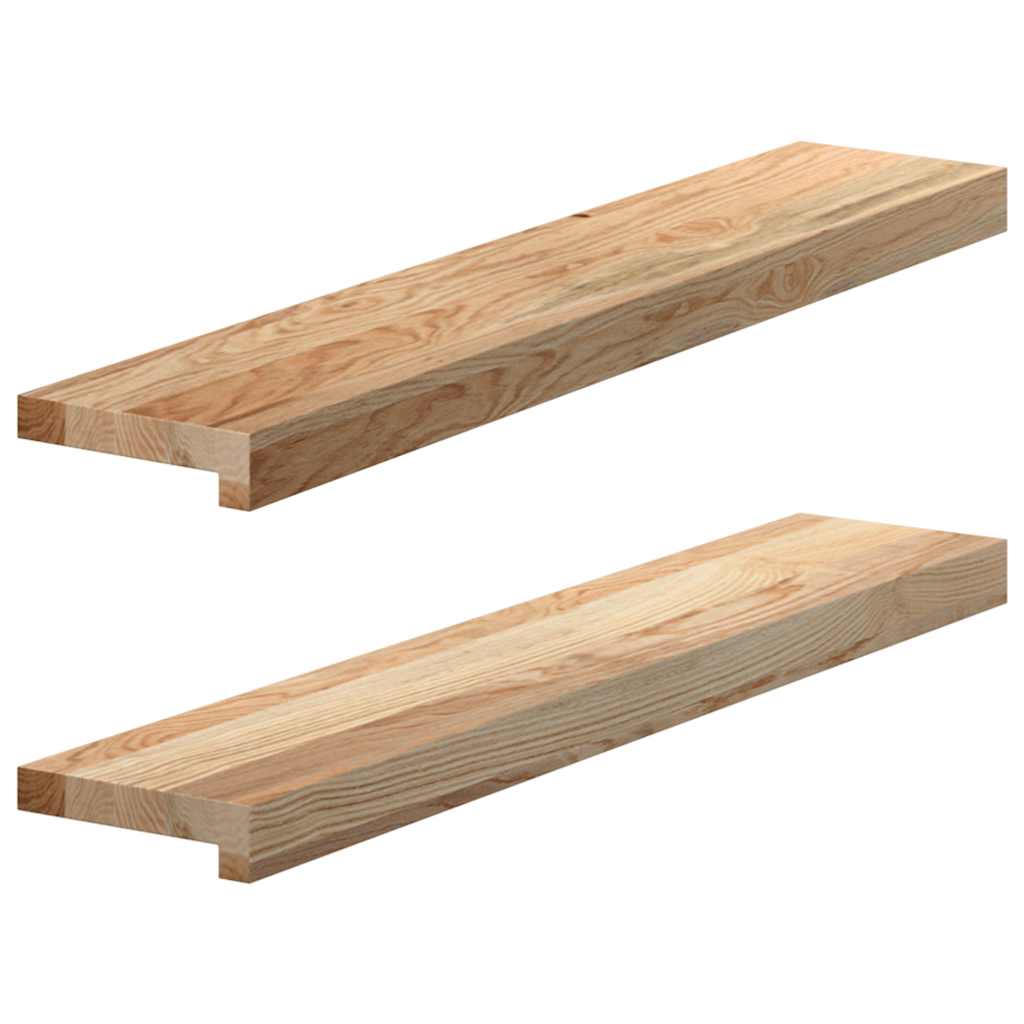 VIDAXL -Fensterschwester 2 ST unbehandelt 80x15x2 cm Feststoffeiche