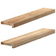 VIDAXL -Fensterschwester 2 ST unbehandelt 80x15x2 cm Feststoffeiche