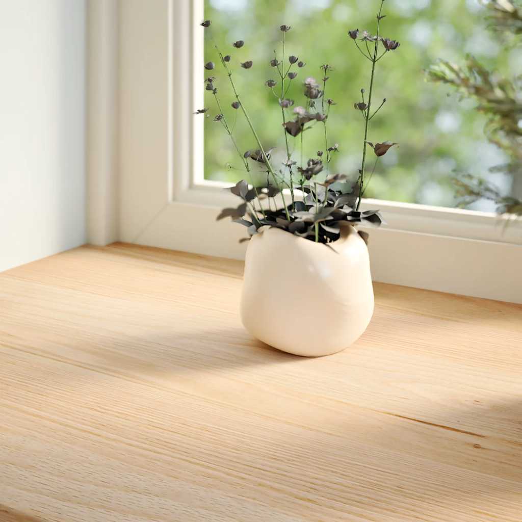 VIDAXL -Fensterschwester 2 ST unbehandelt 80x15x2 cm Feststoffeiche