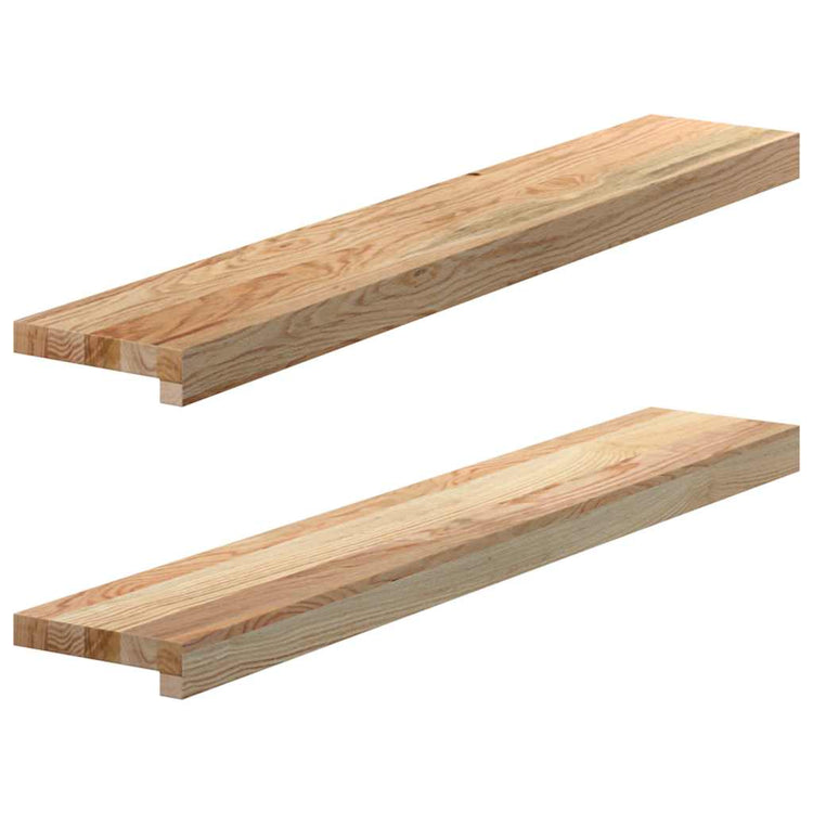 VIDAXL -Fensterschwester 2 ST unbehandelt 90x15x2 cm Feststoffeiche