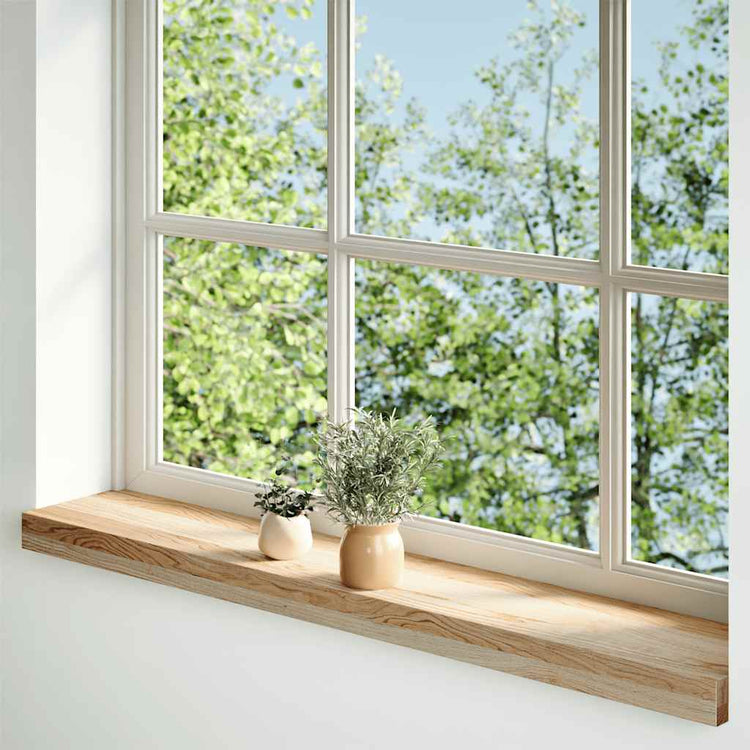 VIDAXL -Fensterschwester 2 ST unbehandelt 90x15x2 cm Feststoffeiche