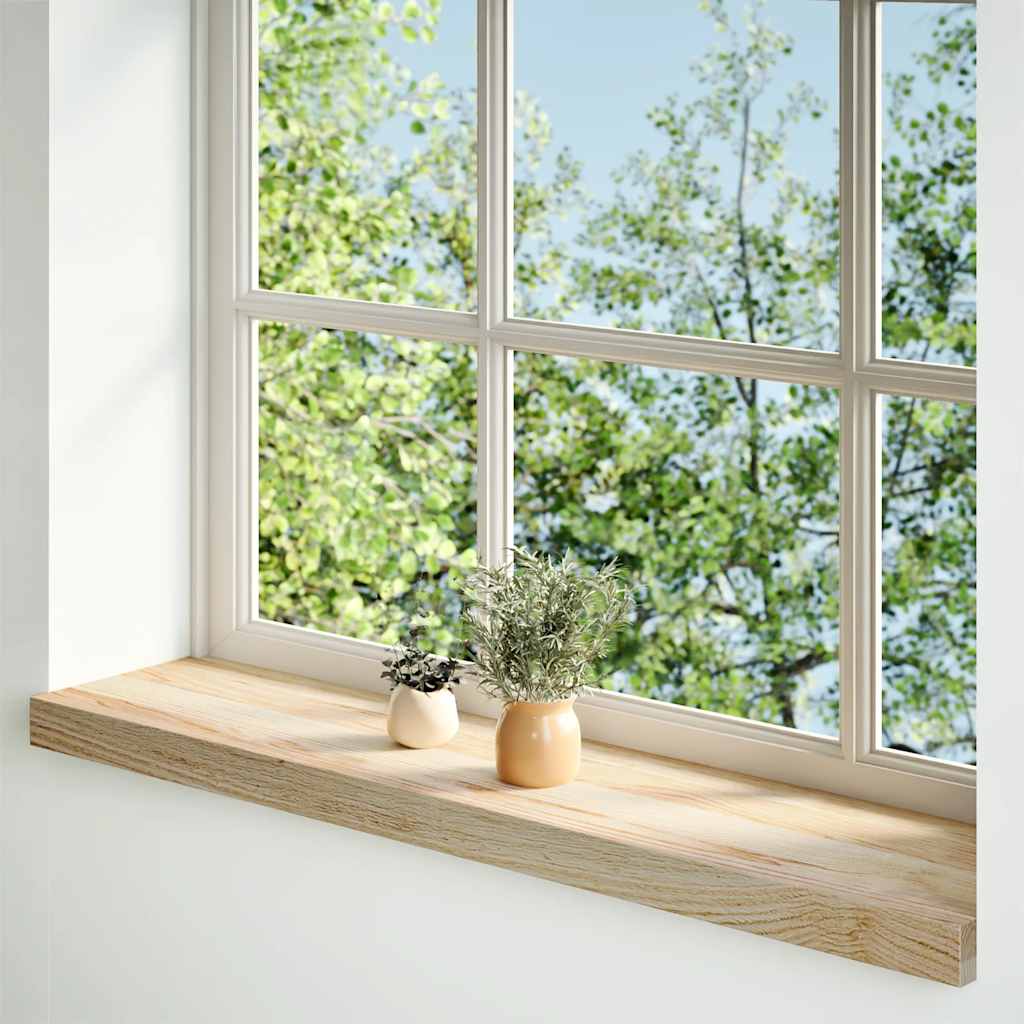 VIDAXL -Fensterschwester 2 ST unbehandelt 80x20x2 cm Feststoff Eiche