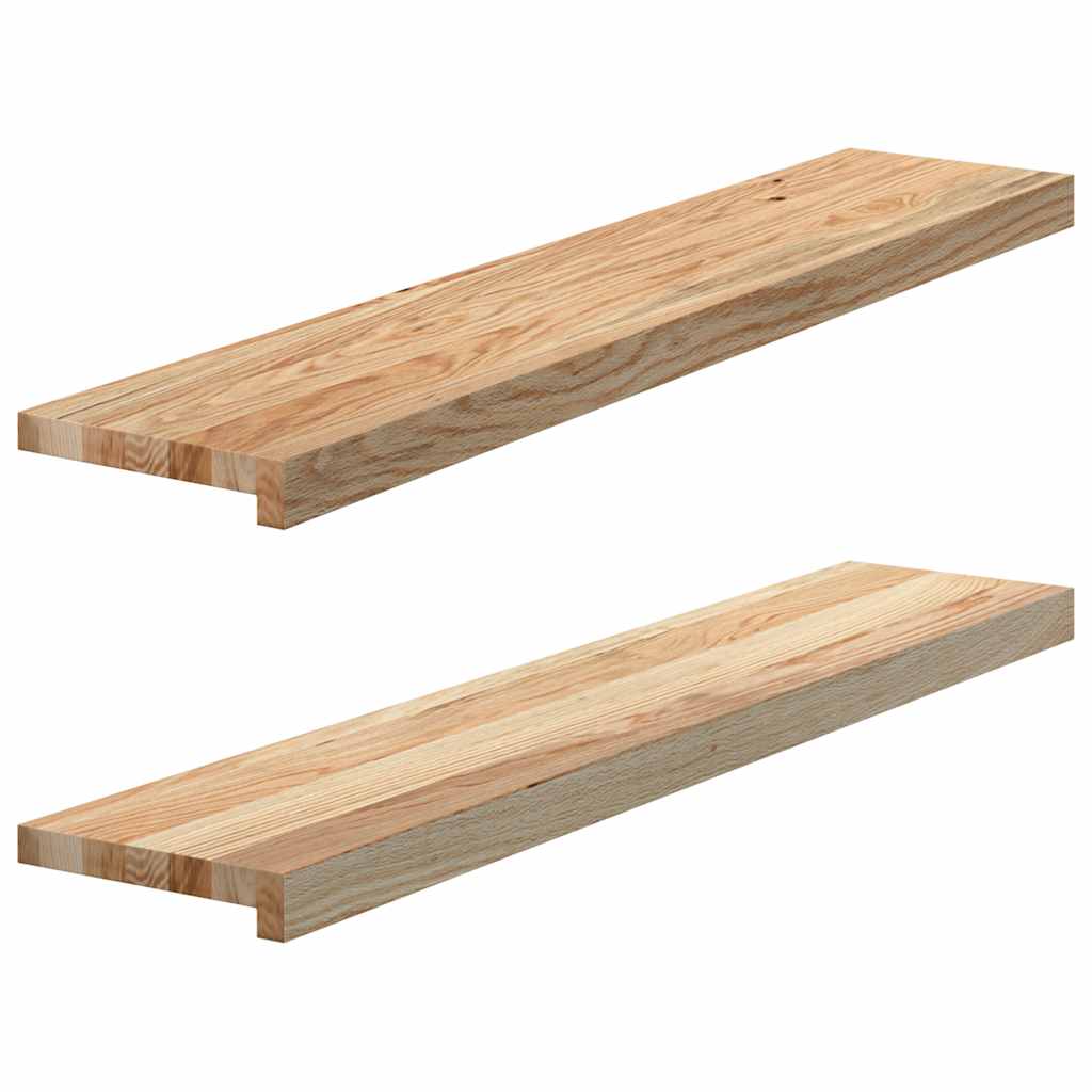 Vidaxx Fensterbänke 2 Stk unbehandelt 100x20x2 cm Eiche massiv