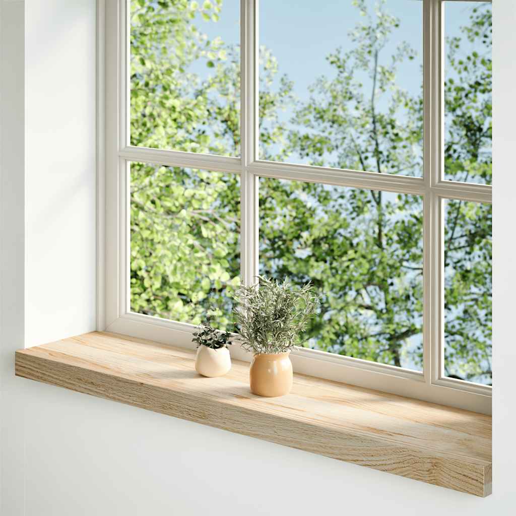 Vidaxx Fensterbänke 2 Stk unbehandelt 100x20x2 cm Eiche massiv