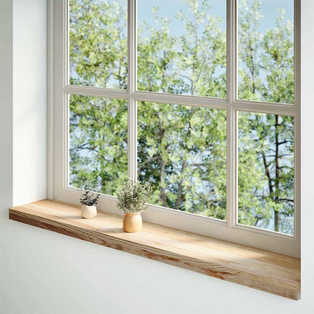 Vidaxx Fensterbänke 2 Stück unbehandelt 110x20x2 cm massive Eiche