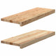 VIDAXL -Fensterschwester 2 ST unbehandelt 70 x 25 x 2 cm Feststoffeiche
