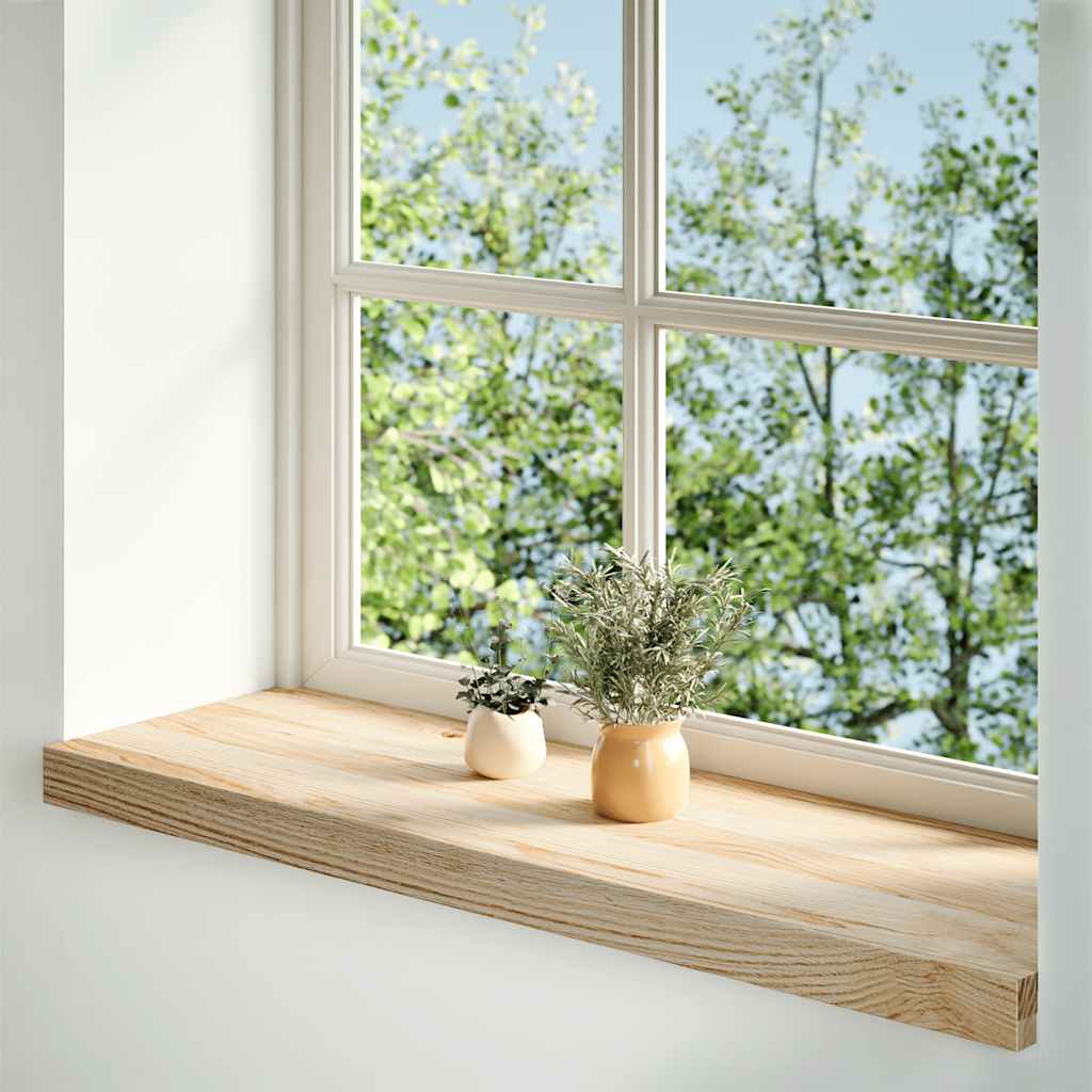 VIDAXL -Fensterschwester 2 ST unbehandelt 70 x 25 x 2 cm Feststoffeiche