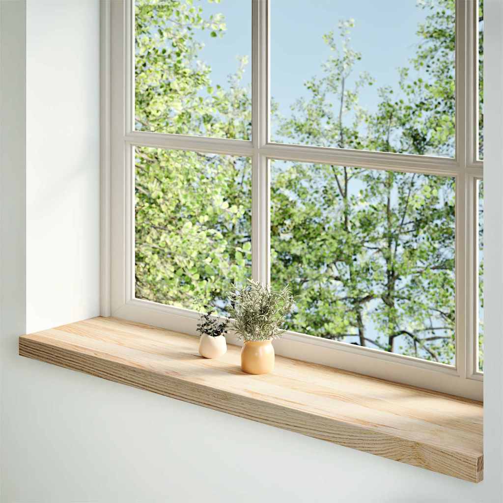 VIDAXL -Fensterschwester 2 ST unbehandelt 110 x 25 x 2 cm Feststoffeiche