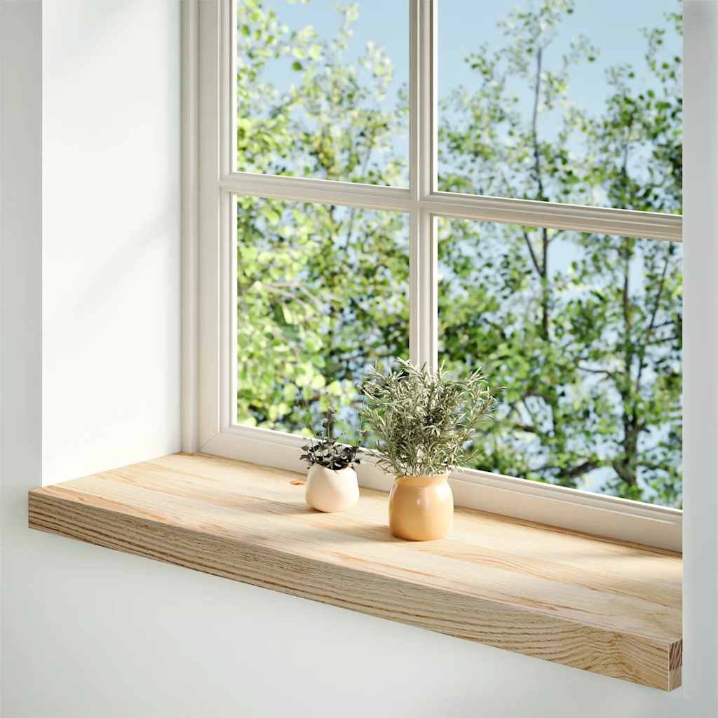 VIDAXL -Fensterschwester 2 ST unbehandelt 70 x 30 x 2 cm Feststoff Eiche
