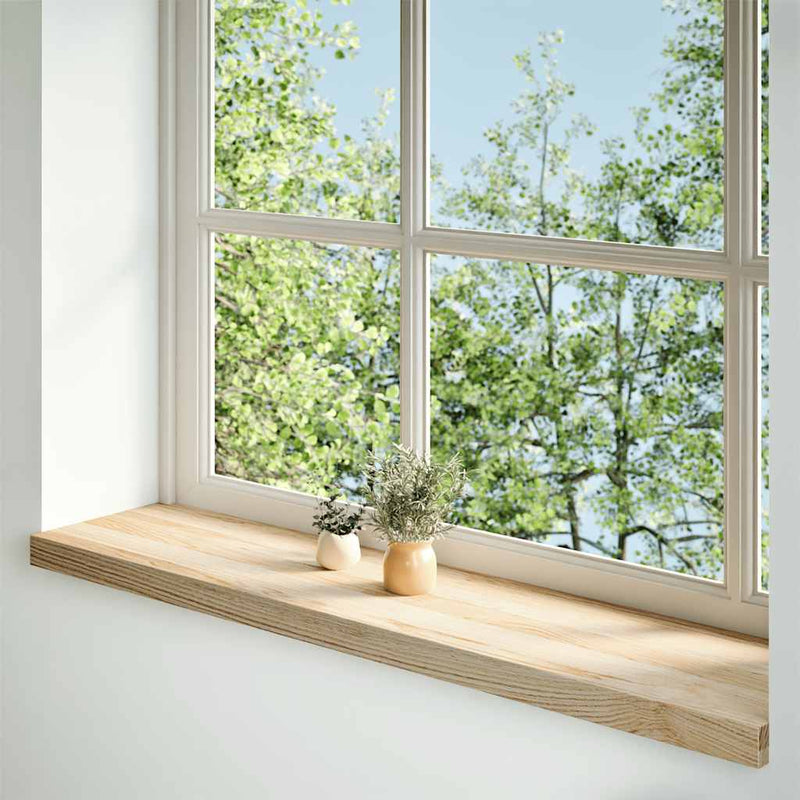 VIDAXL -Fensterschwester 2 ST unbehandelt 110 x 30 x 2 cm feste Eiche