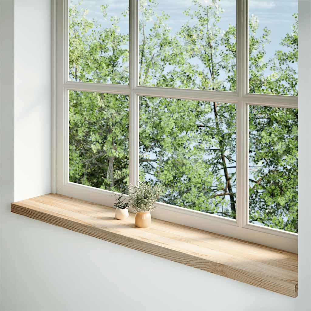 Vidaxx Fensterbänke 2 Stück unbehandelt 140x30x2 cm massive Eiche