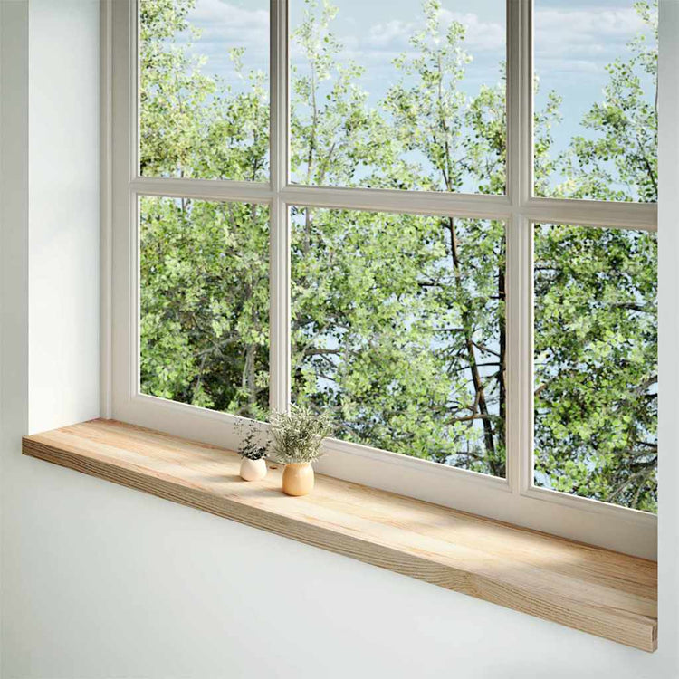 Vidaxx Fensterbänke 2 Stück unbehandelt 160x30x2 cm massive Eiche