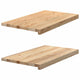 VIDAXL -Fensterschwester 2 ST unbehandelt 70 x 40 x 2 cm Feststoffeiche