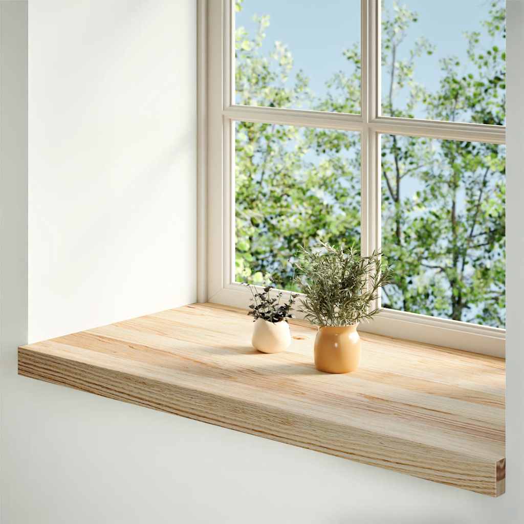 VIDAXL -Fensterschwester 2 ST unbehandelt 70 x 40 x 2 cm Feststoffeiche