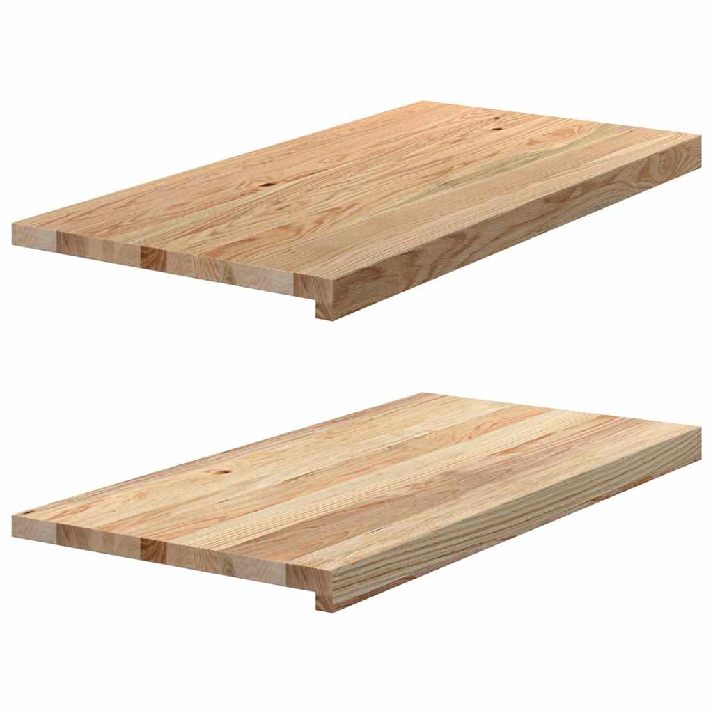 VIDAXL -Fensterschwester 2 ST unbehandelt 80 x 40 x 2 cm Feststoff Eiche