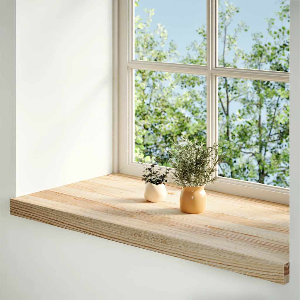 VIDAXL -Fensterschwester 2 ST unbehandelt 80 x 40 x 2 cm Feststoff Eiche