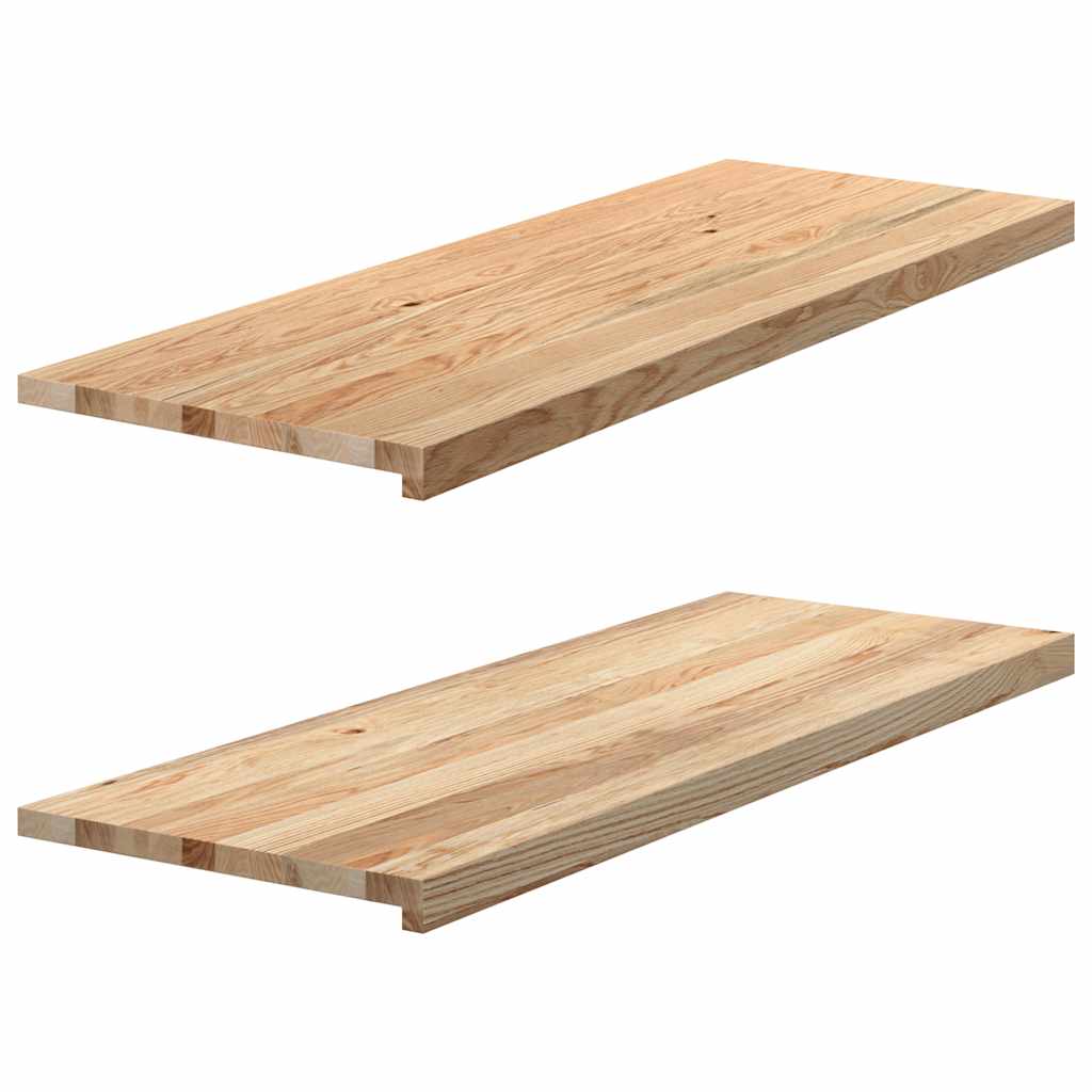 VIDAXL -Fensterschwester 2 ST unbehandelt 110 x 40 x 2 cm feste Eiche