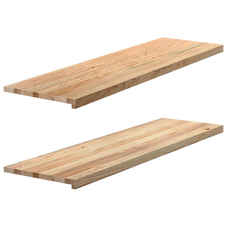 VIDAXL -Fensterschwester 2 ST unbehandelt 140 x 40 x 2 cm feste Eiche