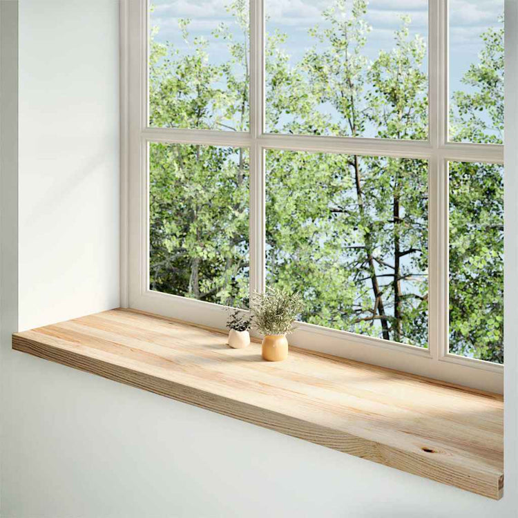 VIDAXL -Fensterschwester 2 ST unbehandelt 140 x 40 x 2 cm feste Eiche