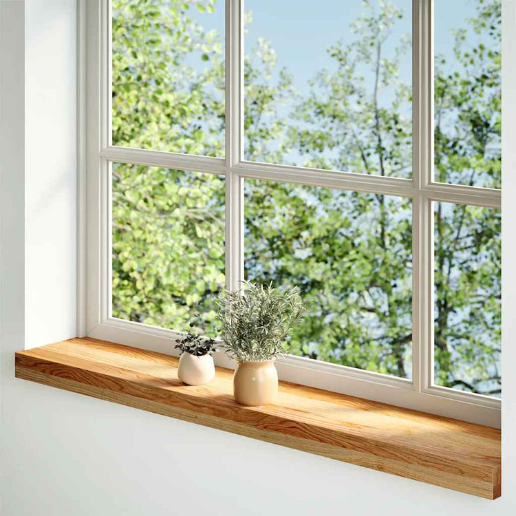 Vidaxl Vensterbanken 2 ST 80x15x2 cm Massief Eikenhout Lichtbruin